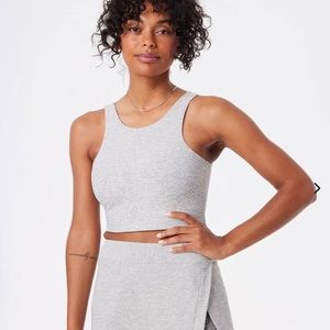 Outdoor Voices Venus Crop Top Sports Bra Colorblock Gray Grey Size Small